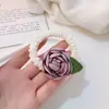 Goma para el pelo floral vintage con un toque de alta gama, Cintas para el pelo de flor de rosa tipo hada para coletas altas