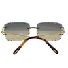 Gafas de Sol de Diseñador de Corte de Lujo Frescas Decorativas para Exteriores Lentes De Sol Mujer