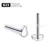 Arete de aleación de titanio G23 y base para piercing labial 1.0 mm 1.2 mm accesorios para piercing y tachuelas para piercing