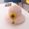 Sombrero de Sol Fresco Estilo Coreano Sombrero de Girasol + Bolso Sombrero de Playa de Verano para Niña Sombrero de Paja de Girasol Sombrero de Sol