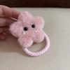 Lindo pasador de felpa de flor de conejo para mujer, flequillo de frente, clip de pico de pato, pasador para niños, no daña el cabello, diadema con goma elástica