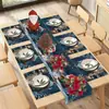 Conjunto de Toalha de Mesa Novo Transfronteiriço Decoração de Mesa para Feriado de Natal Conjunto de Bandeira de Mesa Jogos Americanos Bandeira de Mesa 2026 Amazon
