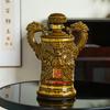 Garrafa de Vinho de Cerâmica Jingdezhen 1/5 Gatos 5kg Pote de Vinho Shuanglong Artesanato Bule de Vinho Doméstico Selado Pote de Vinho para Presente