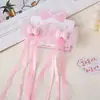 Dulces pinzas para el pelo para niñas, accesorios para el pelo Hanfu, lindas pasadores de cinta para niños, pinzas de borla con lazo de estilo chino para princesa