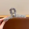Pinza para el Cabello con Estampado de Leopardo y Flores Estilo Francés, Tamaño Grande y Mediano, Nuevo Modelo 2026, Pinza de Tiburón de Moda de Alta Gama para Recogidos en la Parte Trasera de la Cabeza