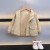 Casaco Crock para meninos 2024 primavera e outono novo infantil gordo bonito top fino meninos primavera moda bebê jaqueta