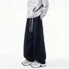 Control de Precios 79355g Pantalones de Chándal Casual Pesados Color Sólido Talla Grande Extra Grande Estilo Retro de Hong Kong