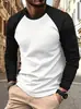 Camiseta de Bloques de Color para Hombre Transfronteriza Deportiva Manga Larga Hombres y Mujeres Tiras Reflectantes Transpirable Camiseta de Manga Larga
