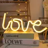 Luz de Neón LED Forma de Corazón Lámpara Fiesta Creativa Cumpleaños Decoración Festiva Día de San Valentín Decoración de Dormitorio Luz de Neón