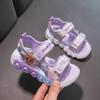 Em nome das meninas sapatos frescos verão novos esportes infantis antiderrapantes sapatos de praia pequena princesa moda sandálias de fundo macio