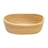 Cesta de almacenamiento de cuerda de algodón, cesta tejida nórdica, sencilla, redonda, decoración de escritorio, cesta de almacenamiento para mesita de noche, ovalada