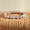 E-Commerce Transfronterizo Europeo y Americano Ebay Amazon Plata S925 Anillo de Banquete de Boda Juego Combinado Anillo Pulsera