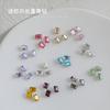 Mini accesorios para uñas de azúcar cuadrados pequeños, red de diamantes, venta caliente, color rojo, largo, ángulo recto, roca de caramelo, accesorios para uñas de diamantes, venta al por mayor