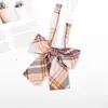Corbata Marrón Camisa Oscura para Estudiantes Varones, Estilo Universitario, Rayas Color Café Retro Corbata de Lazo JK Decorativa Sin Corbata, Accesorio para Mujer