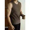 Chaleco Cálido de Terciopelo con Cuello en V para Hombre, Sin Costuras, Calentamiento a Presión Cero, Manga Corta, Camiseta Base para Primavera 2025