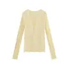 Camisa de OxígenoCardigán de seda-tencel estilo francés con cuello en V para aire acondicionado para mujer, versátil de color liso para verano, fina, protección solar