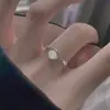 Anillo Tiki de Plata de Ley 925 con Forma de Mariscos para Mujer Diseño Simple Sentido de la Moda Lujo Ligero Anillo para el Dedo Anillo para el Dedo de Comida Anillo Abierto Moda