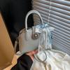 Bolsa Pequena Quadrada de Design Nicho Moderno e Fashion 2025 Primavera Novo Estilo Casual Feminina Textura Transversal de Ombro Único