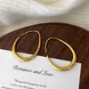 Pendientes Geométricos Cepillados de Personalidad de Moda Transfronteriza Europea y Americana, Nicho, Temperamento, Versátiles para el Día a Día, Lujo Ligero, Pendientes de Gama Alta para Mujer