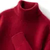 Caja de Regalo Suéter de Cachemira para Hombre de Edad Media y Joven Punto de Cuello Alto Otoño e Invierno Estilo Nuevo Suéter de Lana de Alta Gama como Capa Base