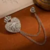 ¡Guau!Corona Retro Europea y Americana Cadena de Borla Moda Ropa Formal Lujo Ligero Gama Alta Accesorio de Pedrería Broche