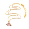 Amazon Cross-border Pedra de Cristal Natural Borda Galvanizada Pingente de Lua Colar de Moda Personalizado Colar de Lua