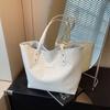 Bolso de mano texturizado estilo coreano para ir al trabajo 2024 Invierno nuevo casual simple de hombro axilar bolso tote para mujeres