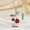 Colar para Mulheres Estilo Japonês e Coreano Zircônia Cereja Novo Colar Acessórios Moda Feminina Corrente da Clavícula Colar de Zircônia Atacado Pingente