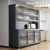 Gabinete de almacenamiento multifuncional de pie para cocina, gabinete de almacenamiento multicapa de pared para el hogar, gabinete de almacenamiento a prueba de polvo para balcón con luces