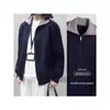 Suéter cárdigan de cuello alto con bloques de color estilo americano para hombres y mujeres, tejido casual de punto moderno de otoño, top versátil de corte holgado