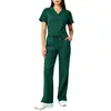 Amazon Popular transfronterizo Secado rápido Ropa para lavar a mano Conjunto Uniforme de enfermera de hospital Ropa de trabajo Hospital de belleza Ropa para lavar a mano