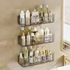 Estante de Almacenamiento para Baño con Patrón de Glaciar sin Taladro, Estante para Inodoro, Estante de Almacenamiento para Baño de Uso Doméstico Montado en la Pared