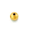 Venta al por mayor Accesorios de joyería DIY chapados en oro real Cuentas sueltas Pulsera de oro arena vietnamita Accesorios de cuentas redondas esmeriladas