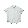 Camisa de Manga Corta con Bolsillo Estilo Cityboy Japonés Rumei para Hombre, Verano Juvenil de Algodón Puro Casual Ropa de Trabajo