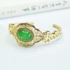 Pulsera de Calcedonia Verde Aiyu Pulsera de Ágata Verde con Patrón de Nube Estilo Étnico Venta al por Mayor de Fábrica Transmisión en Vivo Dropshipping S3110615