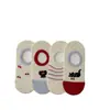 Calcetines Invisibles Bajos de Gato de Dibujos Animados Lindos para Mujer, Calcetines de Algodón Finos Antideslizantes Estilo Ins de Verano
