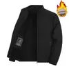 Nova Jaqueta Grossa com Forro de Lã Outono/Inverno para Homens, Casaco Estilo Baseball, Corte Solto Estilo Coreano para Esportes ao Ar Livre