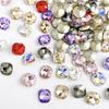 Hacha de uña larga estilo francés joyería de uña de diamante diamante al por mayor cristal brillante con forma de diamante de fondo puntiagudo rosa cuadrado grueso broca para uñas