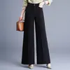 Calça Wide Leg de Cintura Alta Nova para Mulheres 2026, Solta e Emagrecedora, Adequada para o Trabalho e Uso Casual, Calça Longa Versátil de Cor Sólida