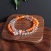 Piedra Natural Ojo de Tigre Rojo Rosa Obsidiana Plateada Azul Mar Tesoro Piedra Sol Luz de Luna Blanca Doble Pulsera de Cristal Moda Vivo