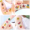 Pegatinas de Tatuaje Infantiles con Purpurina Nuevas Impermeables y Resistentes al Sudor Verano Historia Verduras y Frutas Dibujos Animados Tatuajes Temporales Estampado en Caliente
