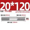 GB Auténtico Acero Inoxidable 316 Tornillo de Doble Cabeza Varilla de Hilo Alargada Tornillo Perno Conexión Espárrago MM6M8M10M12