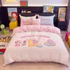 2026 Nuevo Estilo de Pompón Engrosado Estampado Formato Grande Dibujos Animados Alto Gramaje Leche Polar Conjunto de Tres Piezas Conjunto de Cuatro Piezas Sábana Cama Cama