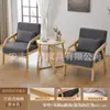 Conjunto de mesa e cadeiras de lazer para varanda um conjunto de três peças com uma mesa e duas cadeiras cadeira de sofá individual estilo log para pousada hotel tamanho grande