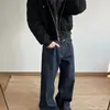 Jeans Rectos Color Azul Oscuro Estilo Old Money para Hombre, Otoño 2026 Nueva Moda High Street Versátiles Cómodos Adelgazantes Pantalones Largos