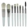 Novo Conjunto de 8 Pincéis para Olhos, Pincéis para Pó Solto, Conjuntos de Pincéis de Maquiagem, Pincéis para Sombra, Pincéis de Maquiagem, Conjunto Completo de Ferramentas de Beleza para Iniciantes