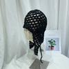 Gorro de Borla Retro Literario Estilo Estrella para Niños Primavera y Verano Nicho Calado Transpirable Hecho a Mano Crochet