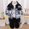 Ropa Casual de Otoño para Bebé 2025 Primavera y Otoño Nuevo Estilo Niño Guapo Chaqueta Patchwork Cárdigan Conjunto de Tres Piezas para Niños Moderno