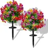Plantas Verdes Artificiais Mais Vendidas no Exterior, Flores Roxas de Solo, Margaridinhas, Plantas Artificiais, Ornamentos de Paisagismo com Plantas Verdes, Venda Direta do Fabricante