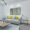 Papel pintado de color liso no tejido moderno y simple estilo nórdico para dormitorio sala de estar azul claro beige seda liso